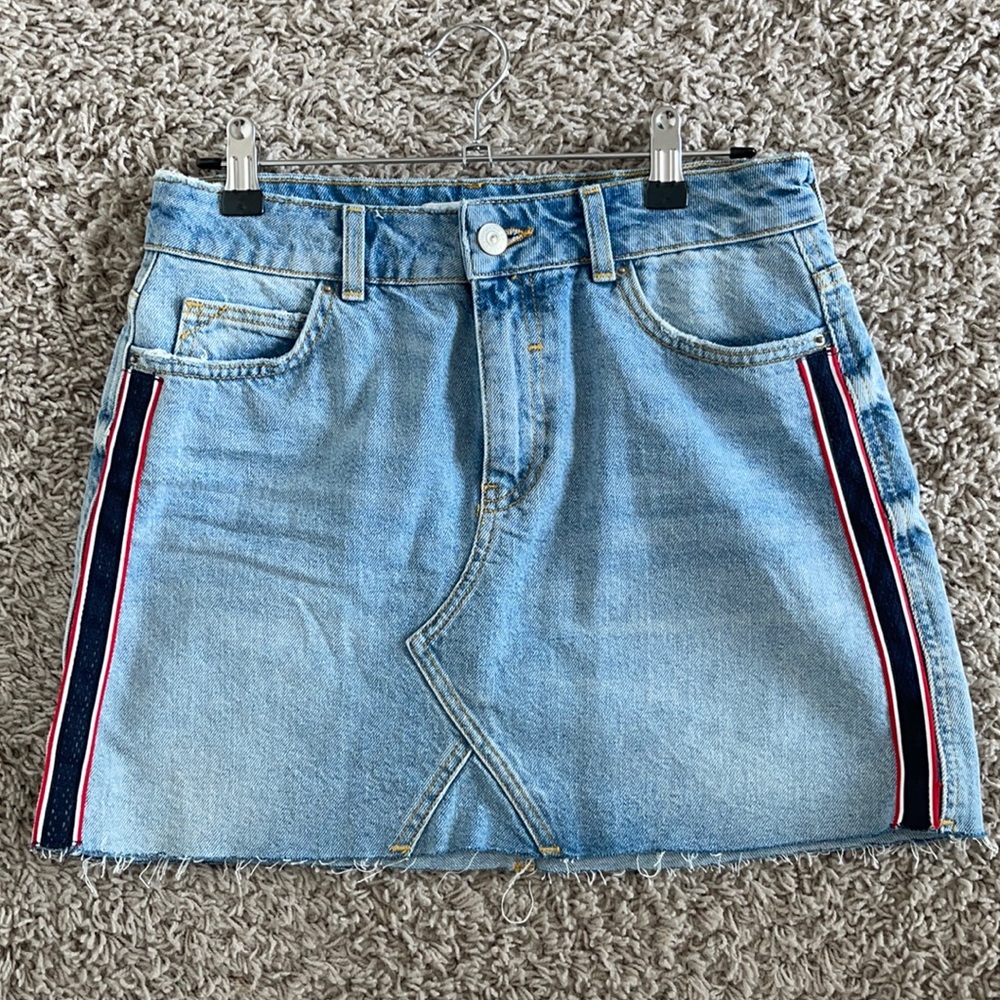 Zara denim mini skirt